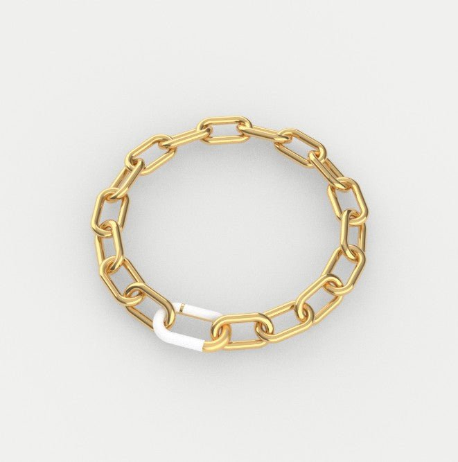 Solene Pavé Chain Bracelet - Gold - White Topaz Bracelets Dean Davidson