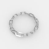 Solene Pavé Chain Bracelet - Silver - White Topaz Bracelets Dean Davidson