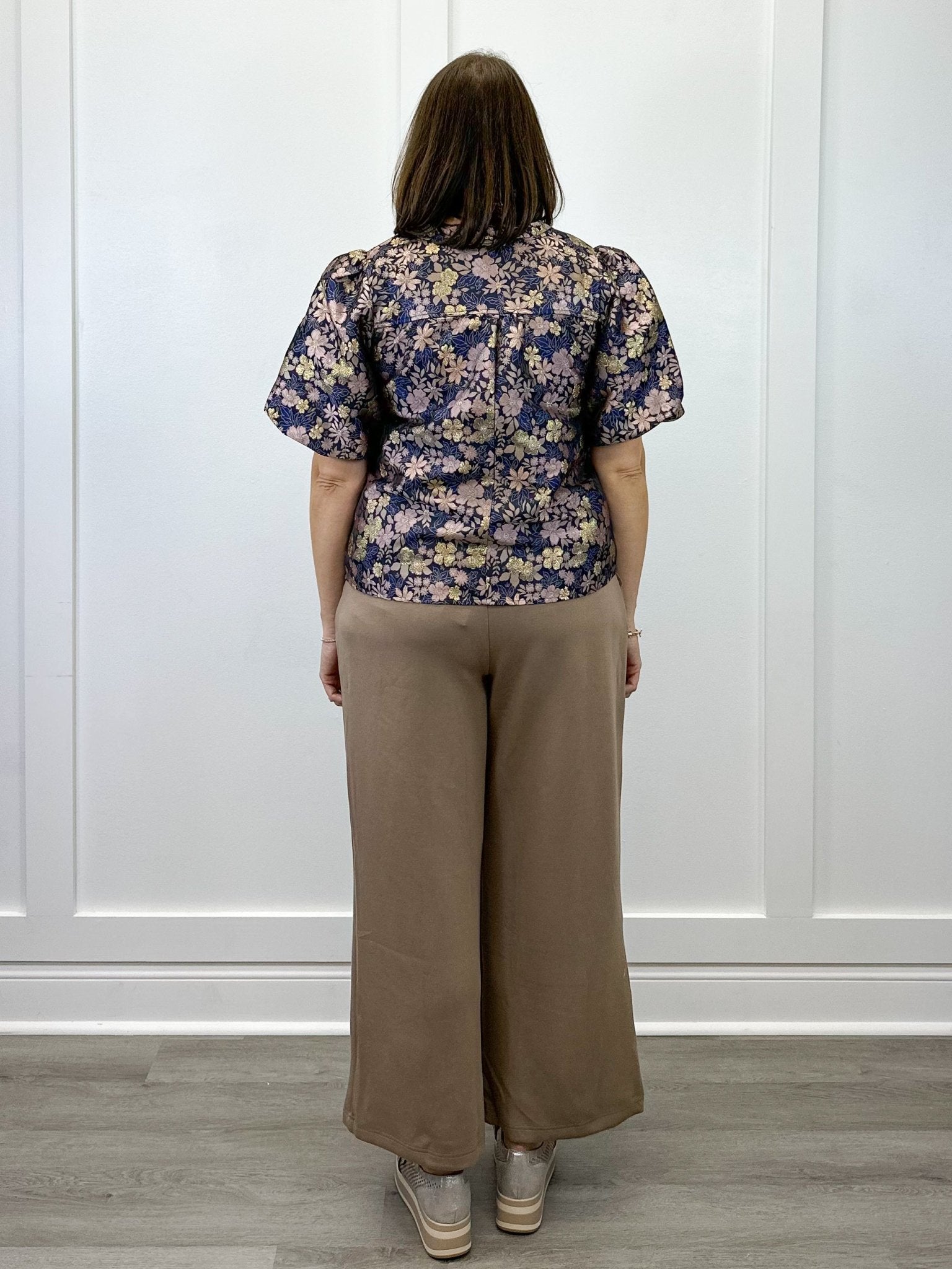 Sparkling Floral Top - Jaquared Navy Tops VOY