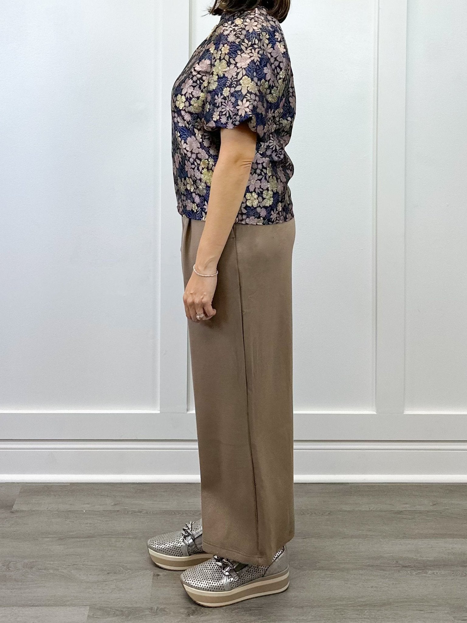 Sparkling Floral Top - Jaquared Navy Tops VOY