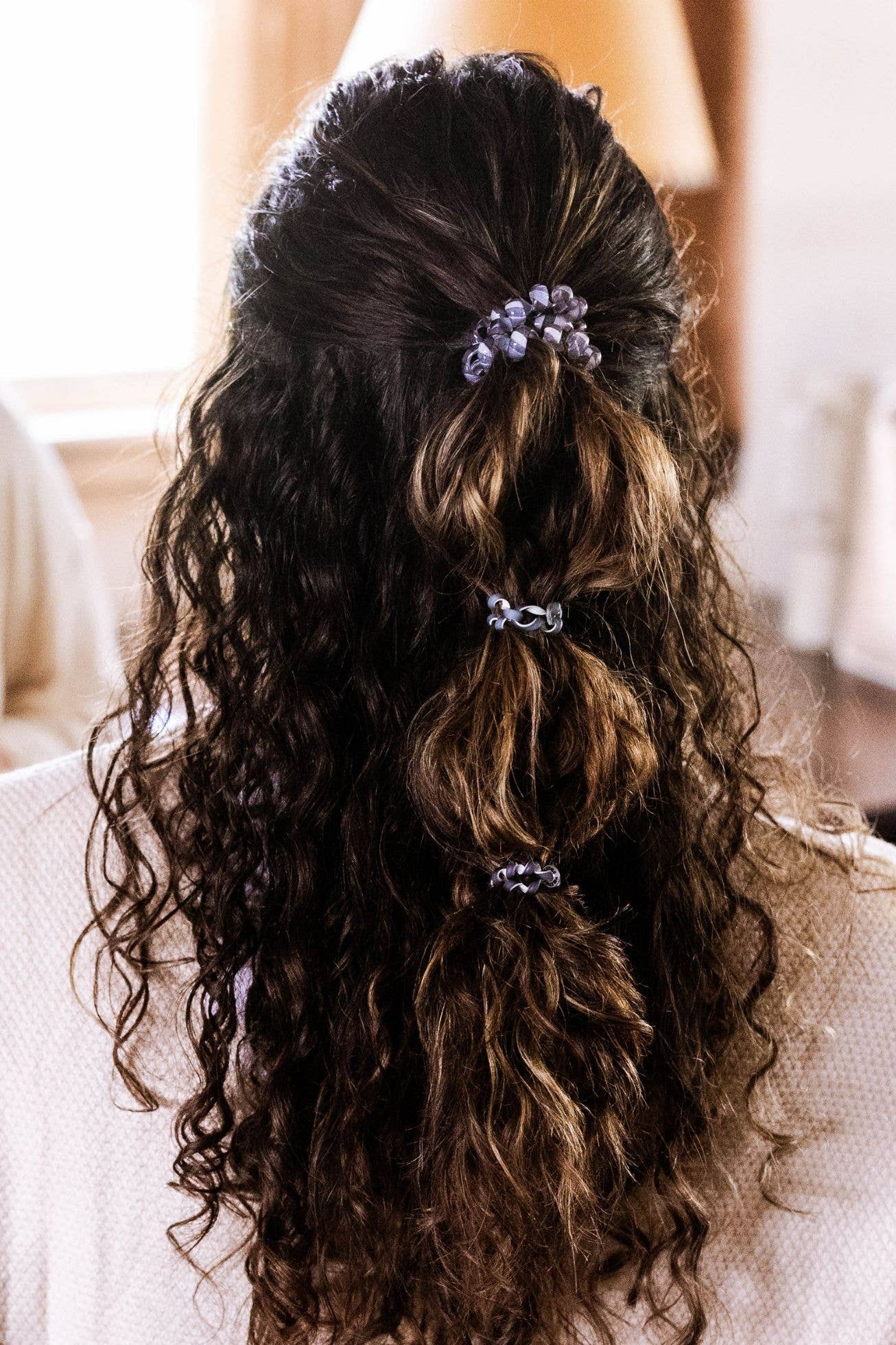 Spiral Hair Coils - Large - Midnight Rain Hair Ties Hair Accessories Teleties