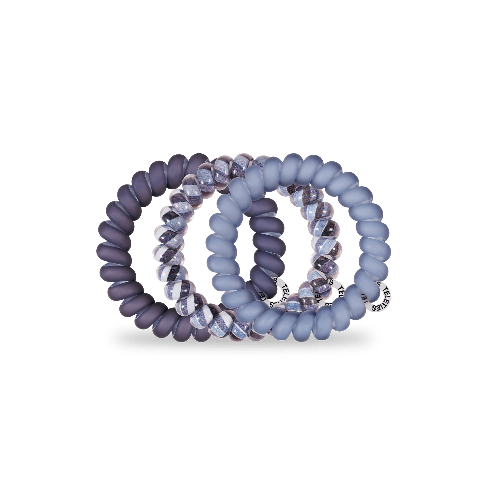 Spiral Hair Coils - Large - Midnight Rain Hair Ties Hair Accessories Teleties