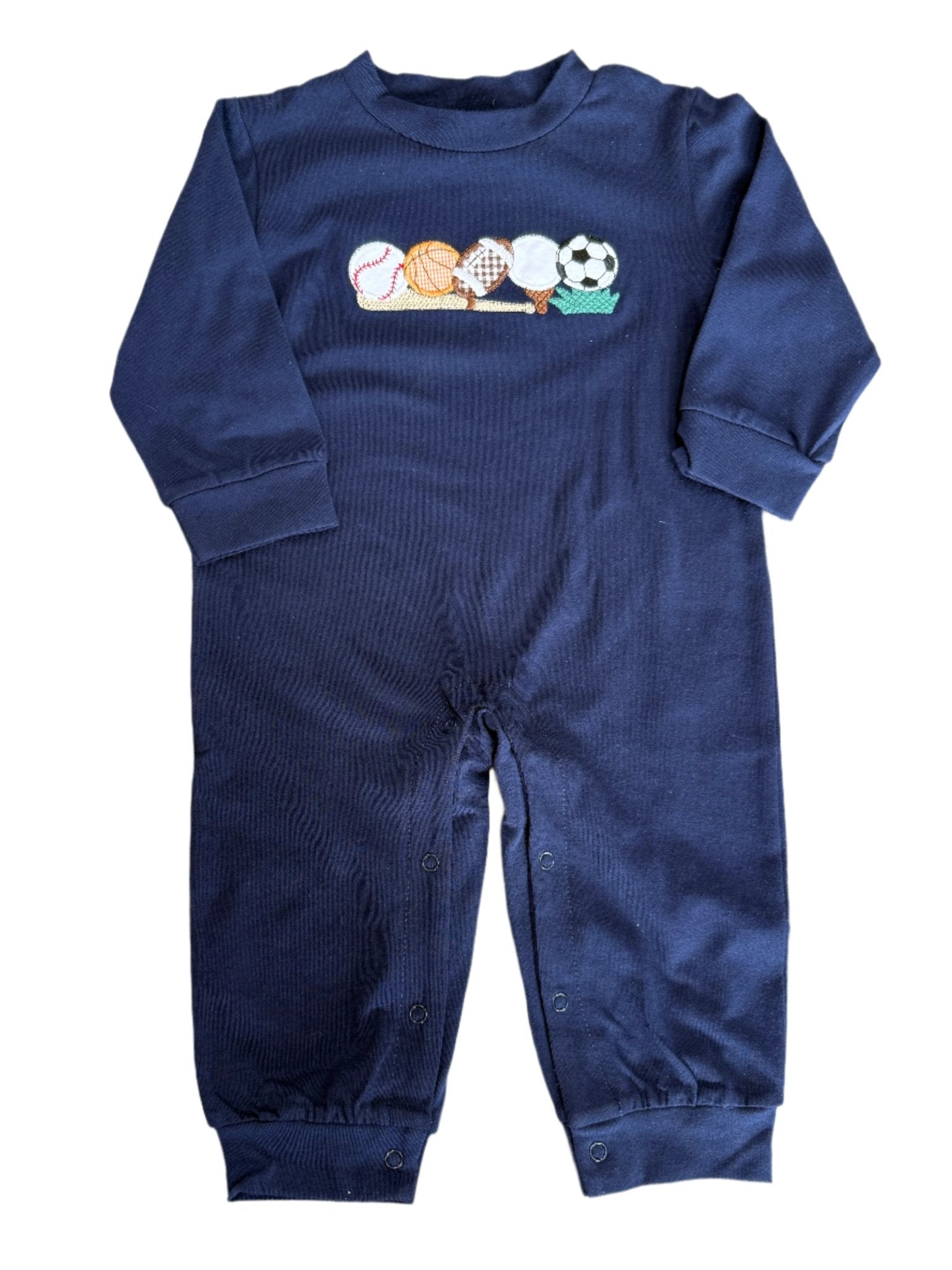 Sports Applique Boys Romper Boys Sets Three Sisters