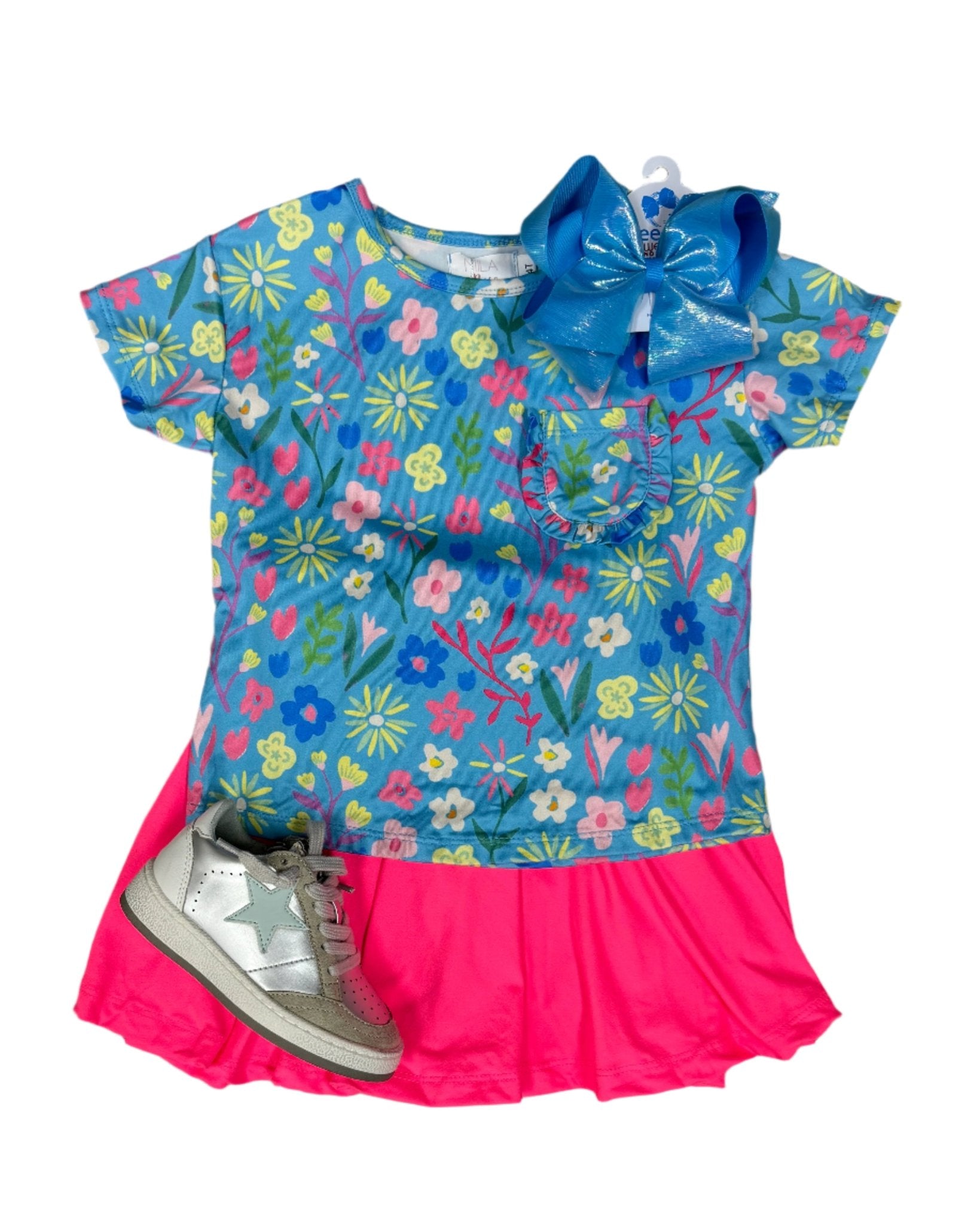 Neon Pink Twirl Skort Girls Skirts + Bloomers Mila & Rose