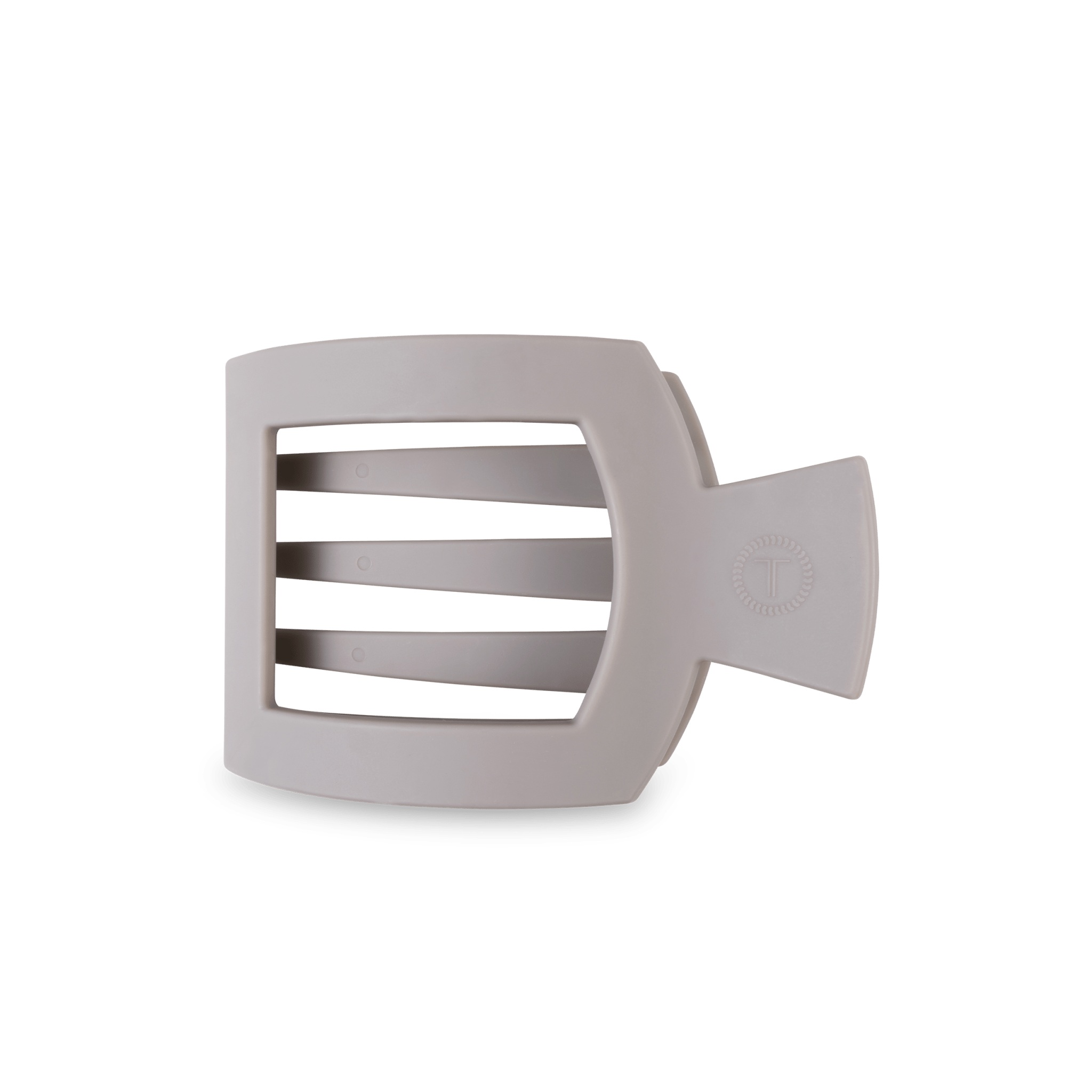 Square Flat Hair Clip - Med - Silver Flames Hair Accessories Teleties