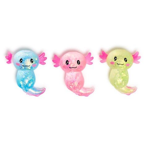 Squishy Glitter Axolotl Toy - Assorted Toys Two's Company