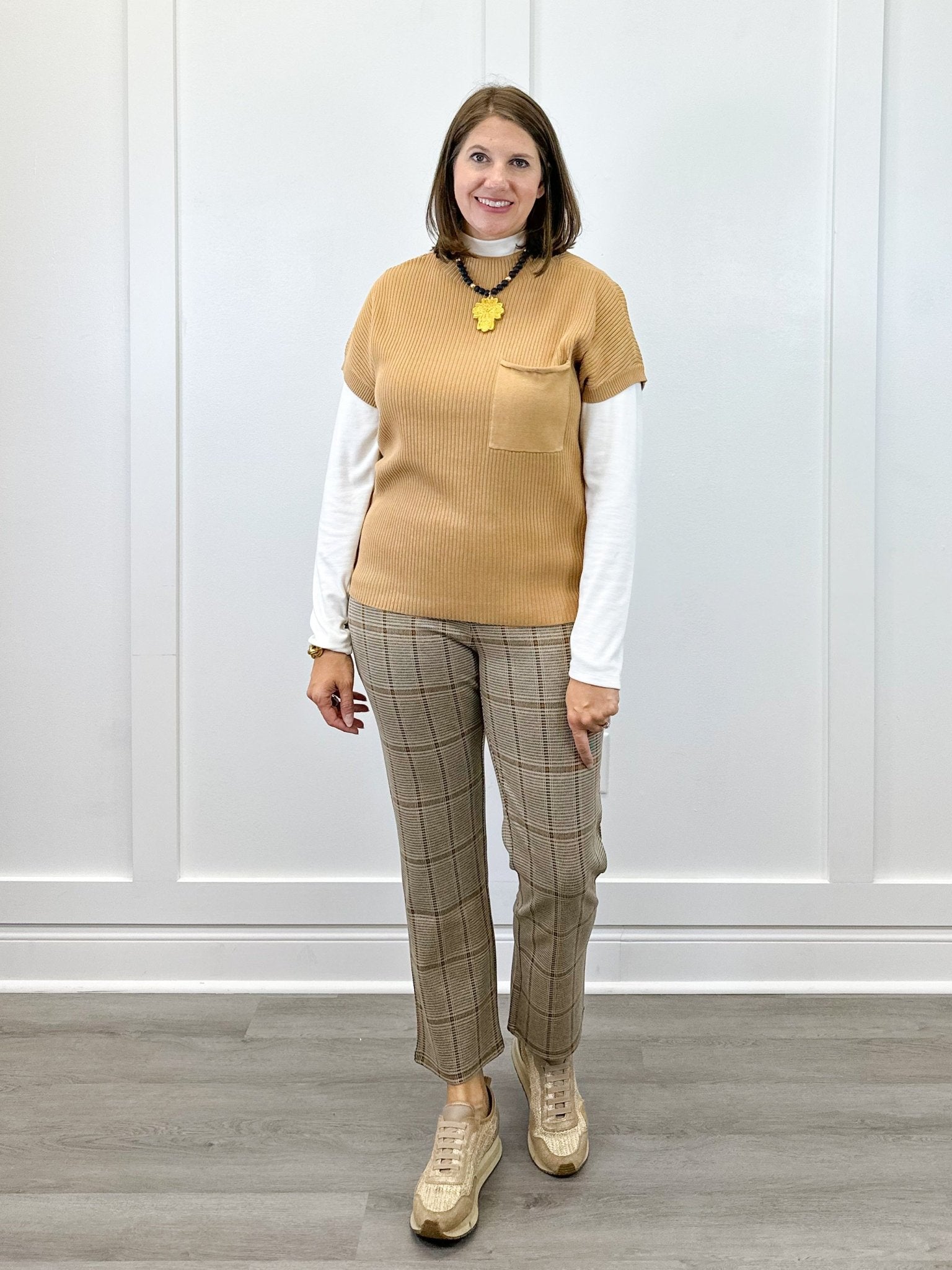 S/S Dolman Sweater w/ Pocket - Ice Latte Sweaters Tribal