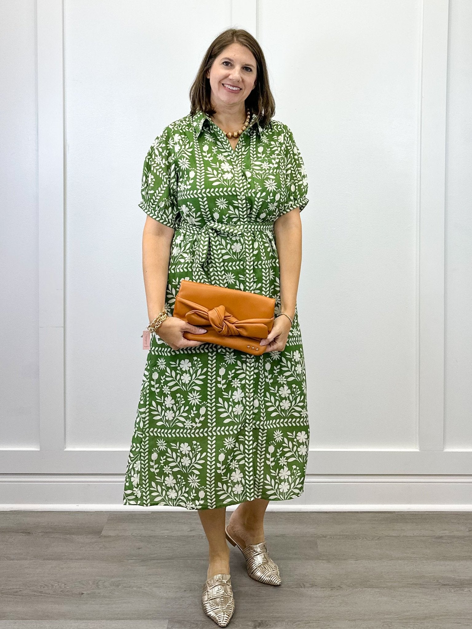 Stevie's Garden Shirt Dress Long Dresses Polagram by Wellmade USA