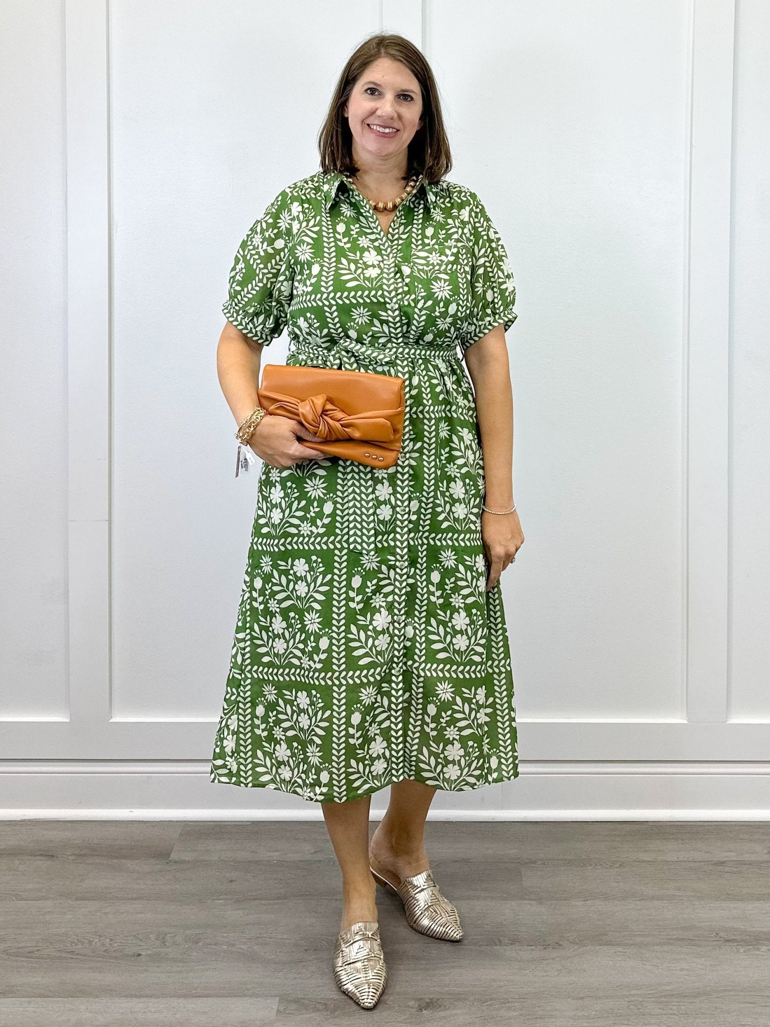 Stevie's Garden Shirt Dress Long Dresses Polagram by Wellmade USA