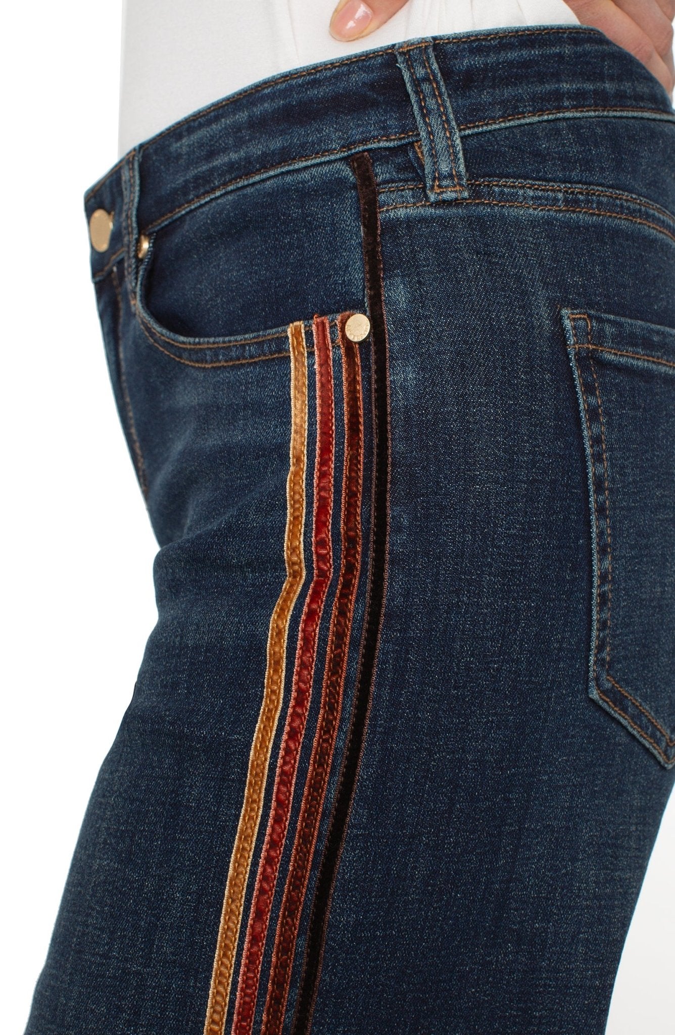 Stride Wide Leg w/ Velvet Trim - Eastmoor Jeans Liverpool