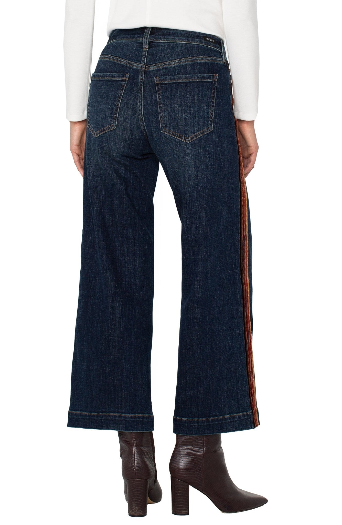 Stride Wide Leg w/ Velvet Trim - Eastmoor Jeans Liverpool