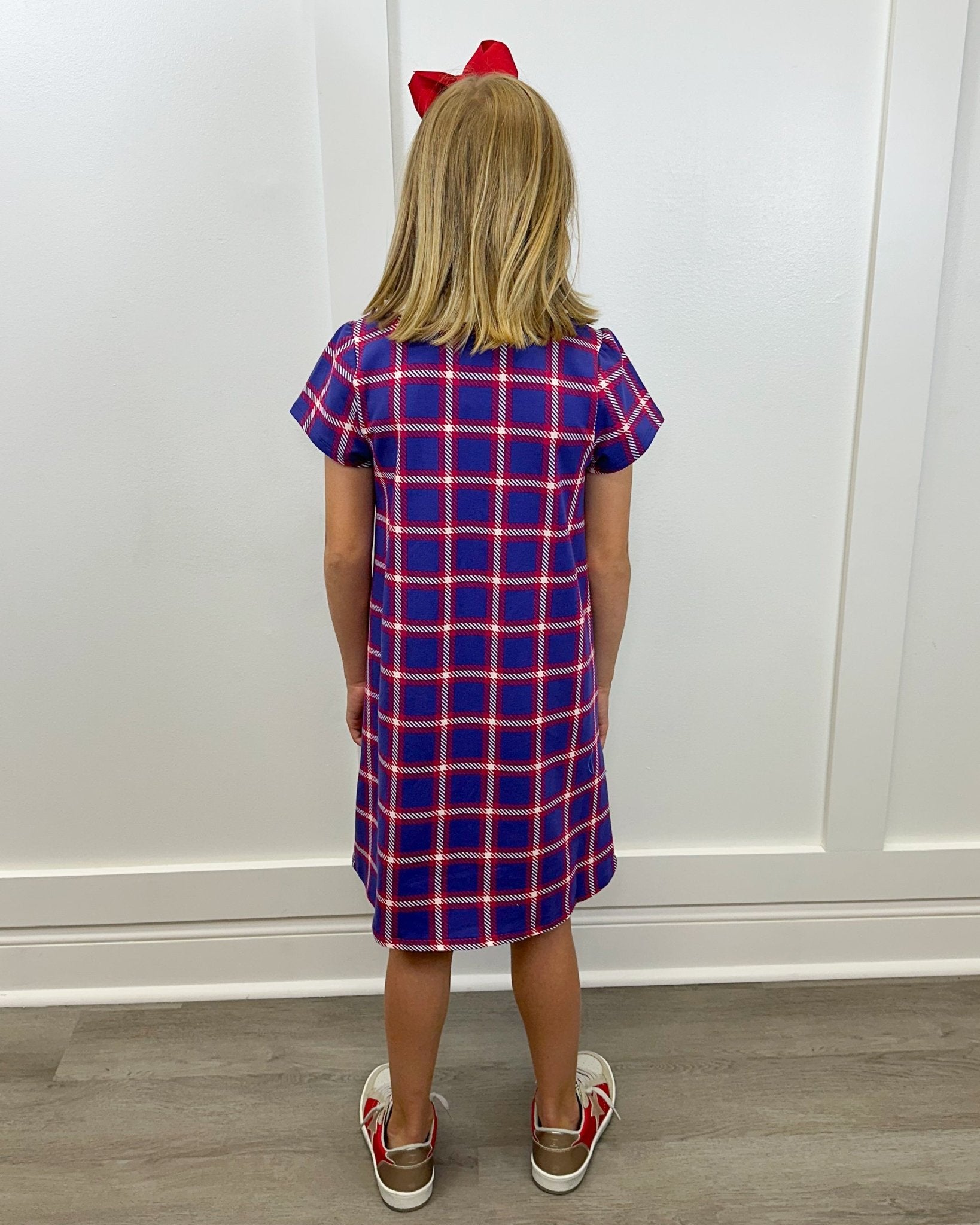 Studious Dress - Windowpane Plaid Girls Play Dresses Finding Foxtale