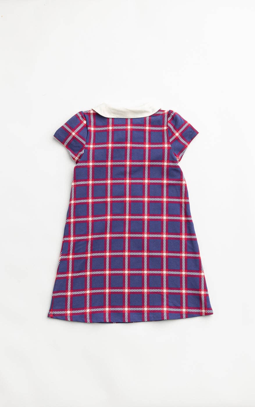 Studious Dress - Windowpane Plaid Girls Play Dresses Finding Foxtale