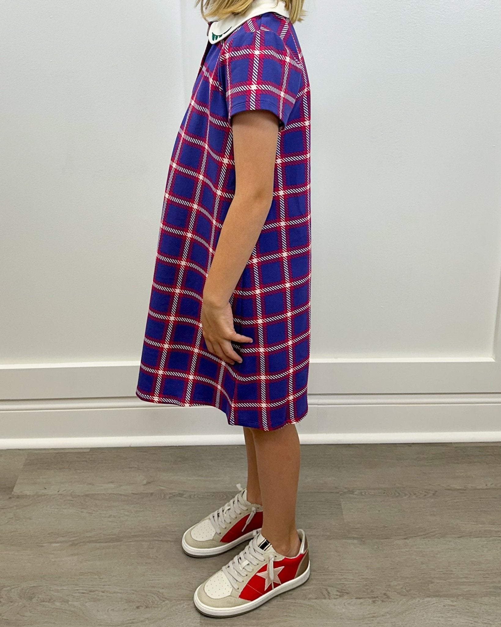 Studious Dress - Windowpane Plaid Girls Play Dresses Finding Foxtale