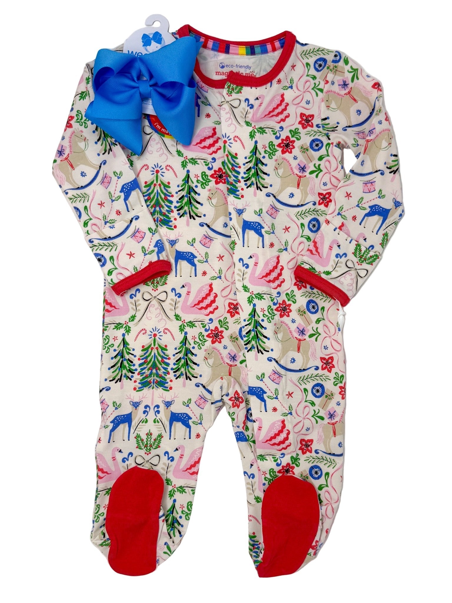 Sugar Plum Dreams Modal Footie Baby Sleepwear Magnetic Me