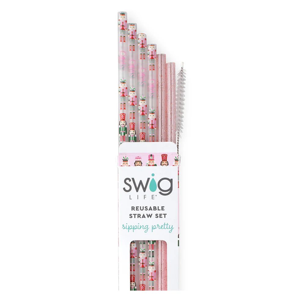 Sugar Plum Soldiers Reusable Straw Set Kitchen + Entertaining Swig