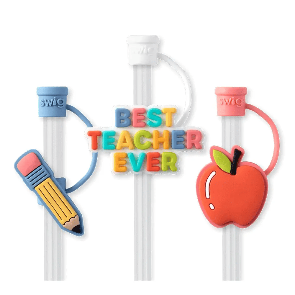 Teacher Life Straw Topper Set Kitchen + Entertaining Swig