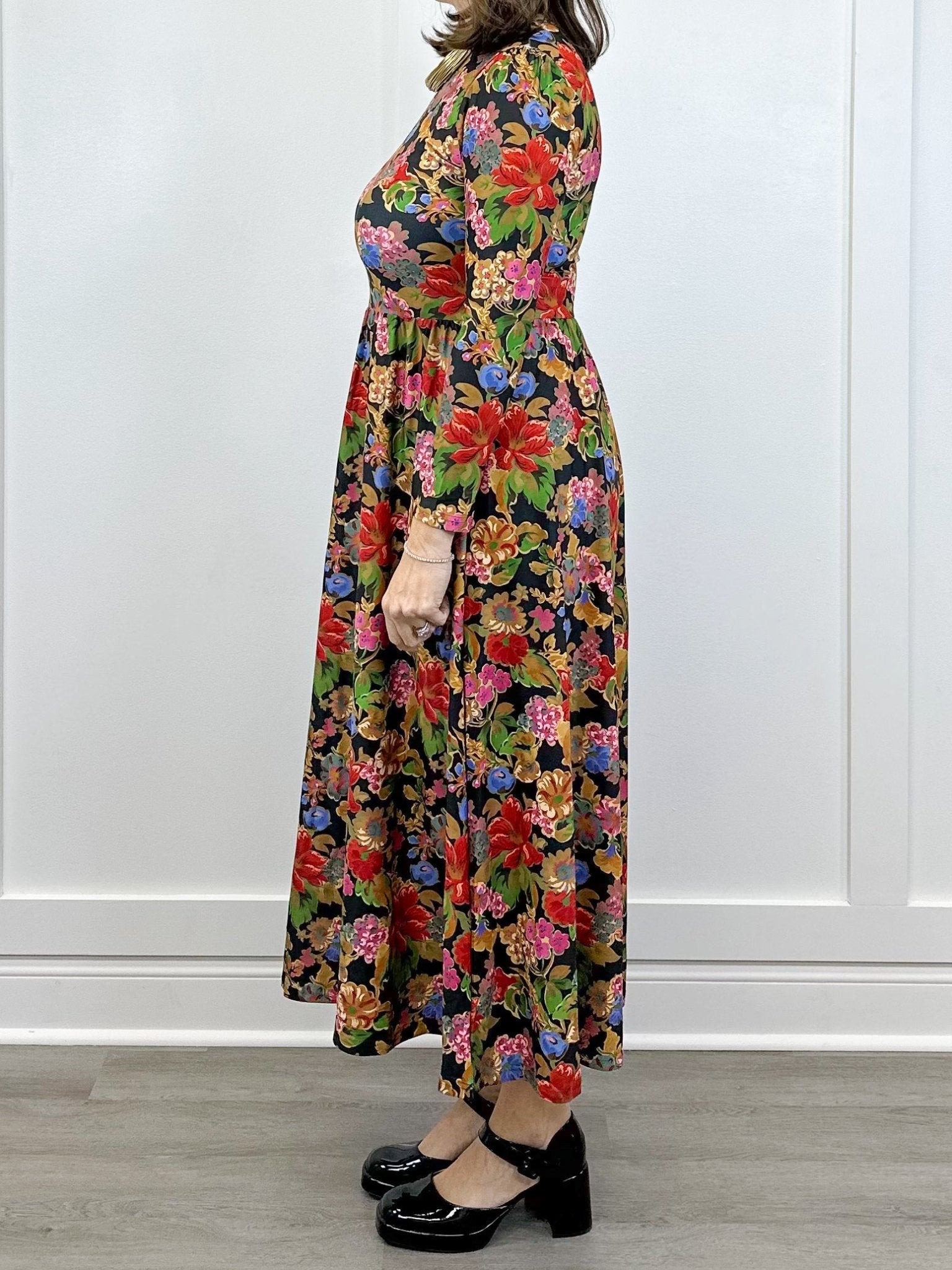The Clover Dress - Midnight Petals - Sugar Babies Children's Boutique/Meg's Shoppe
