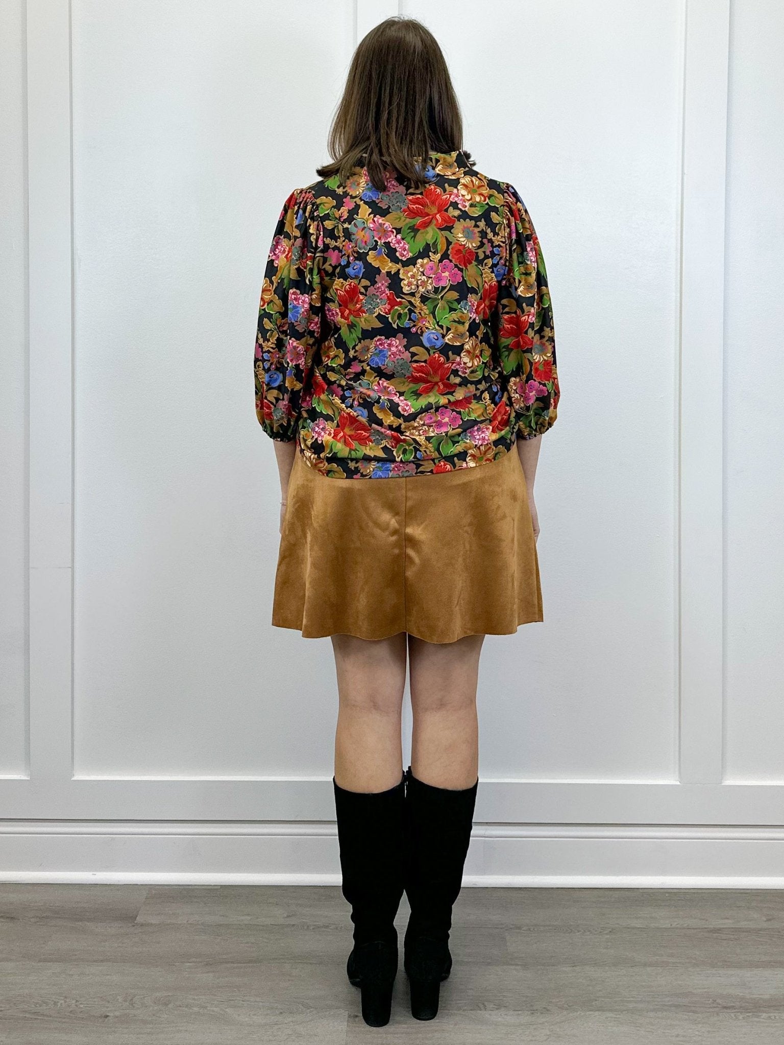 The Eliza Top - Midnight Petals - Sugar Babies Children's Boutique/Meg's Shoppe