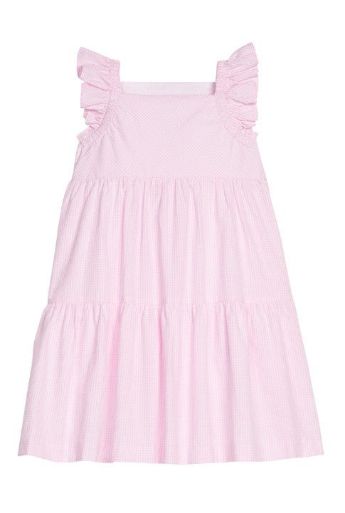 pink seersucker dress Tiered Katie Dress