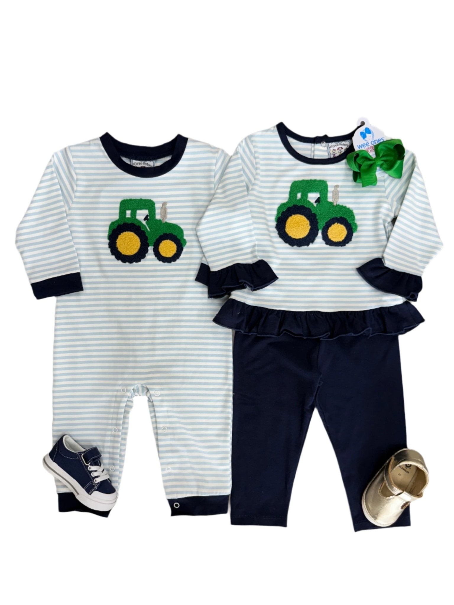 Tractor Boys Romper Boys Bubbles + Rompers Three Sisters