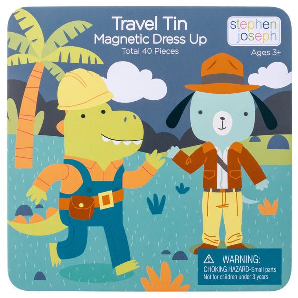 Travel Tin Magnetic Dress Up - Dino & Dog Toys Stephen Joseph