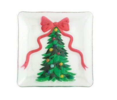 Tree Fused Glass Plate Seasonal Mudpie