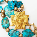 Turquoise Sea Jasper Nuggets with Neal Cross Necklaces Hidden Truth Jewelry