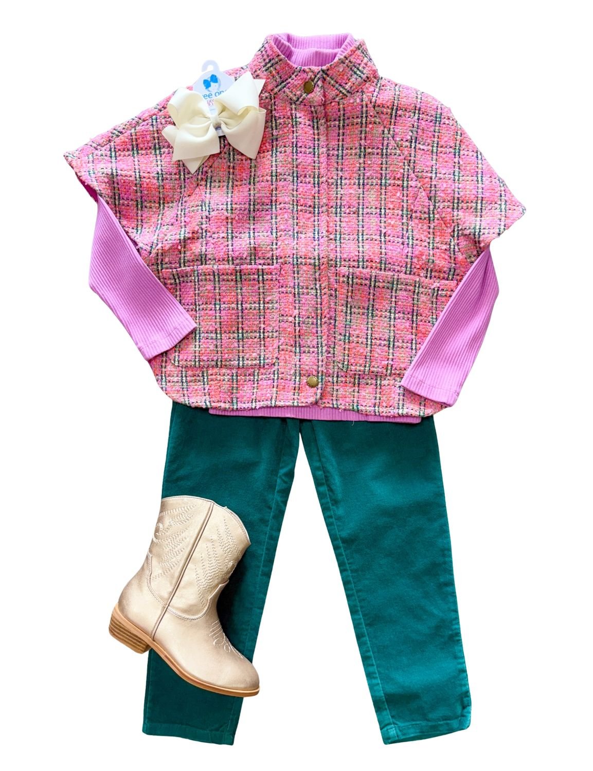 Twiggy Pants - Peacock Velvet Girls Pants + Leggings Bisby