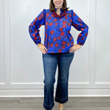 Twilight Petals Top - Blue Tops Jodifl