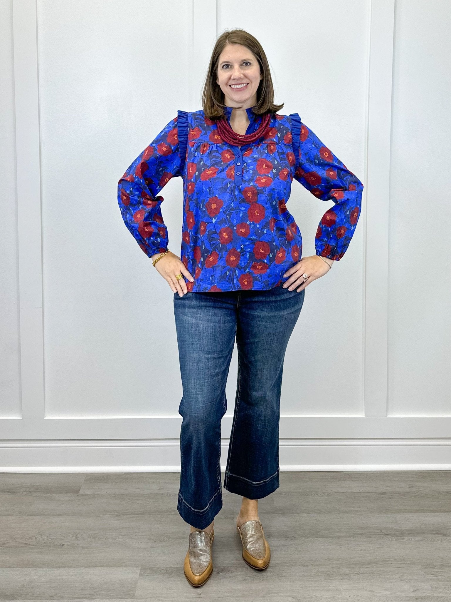 Twilight Petals Top - Blue Tops Jodifl