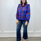 Twilight Petals Top - Blue Tops Jodifl