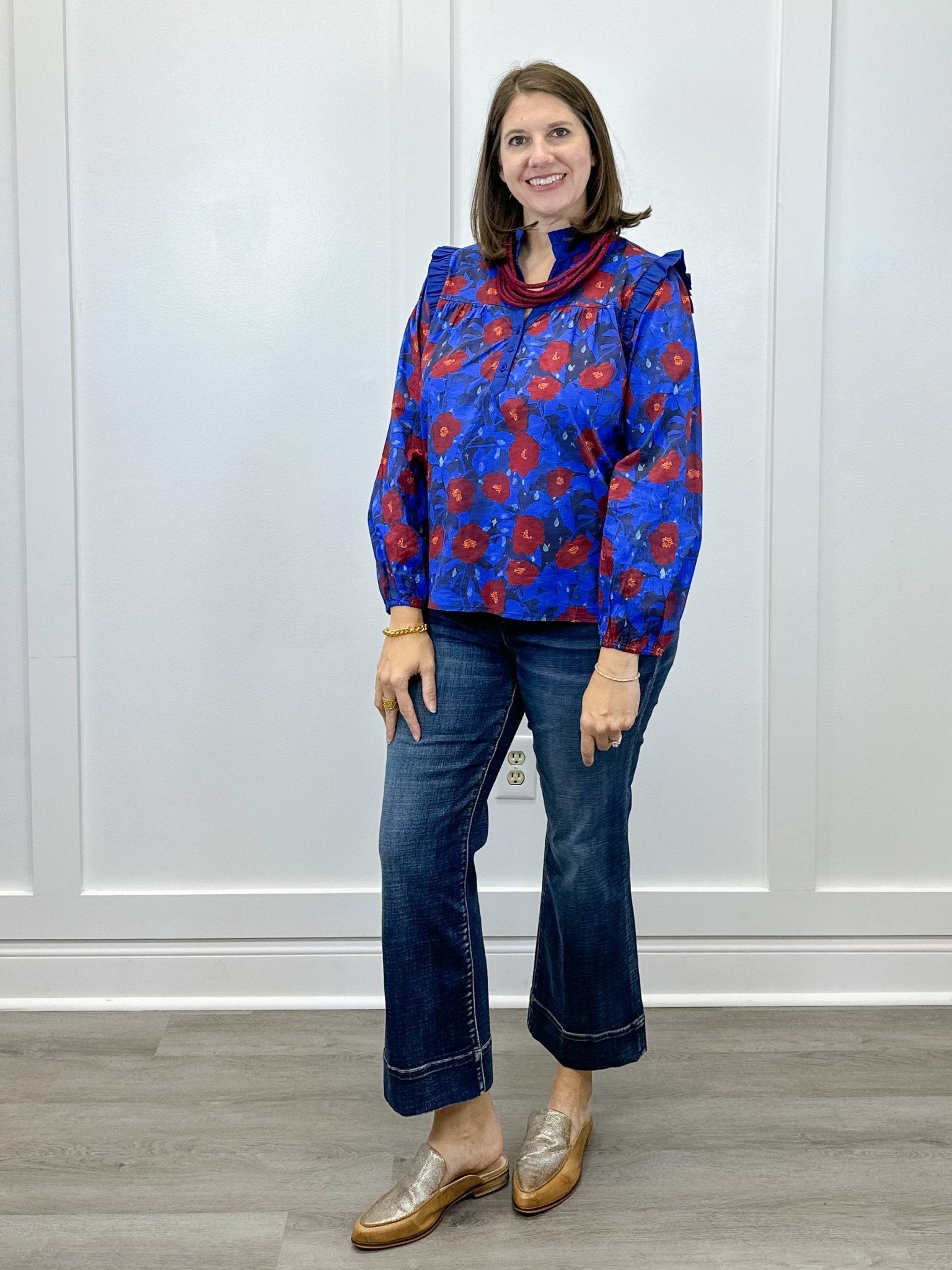 Twilight Petals Top - Blue Tops Jodifl