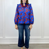 Twilight Petals Top - Blue Tops Jodifl