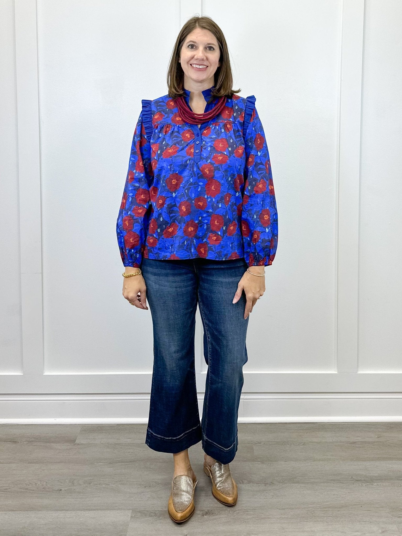 Twilight Petals Top - Blue Tops Jodifl