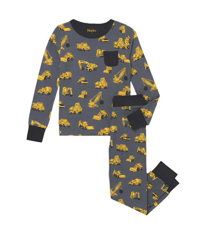 Under Construction Bamboo Pajama Set Kids Pajamas Hatley