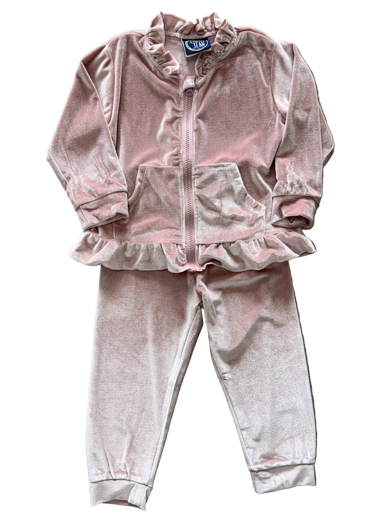 Velvet Tracksuit - Blush Girls Sets Emma Jean
