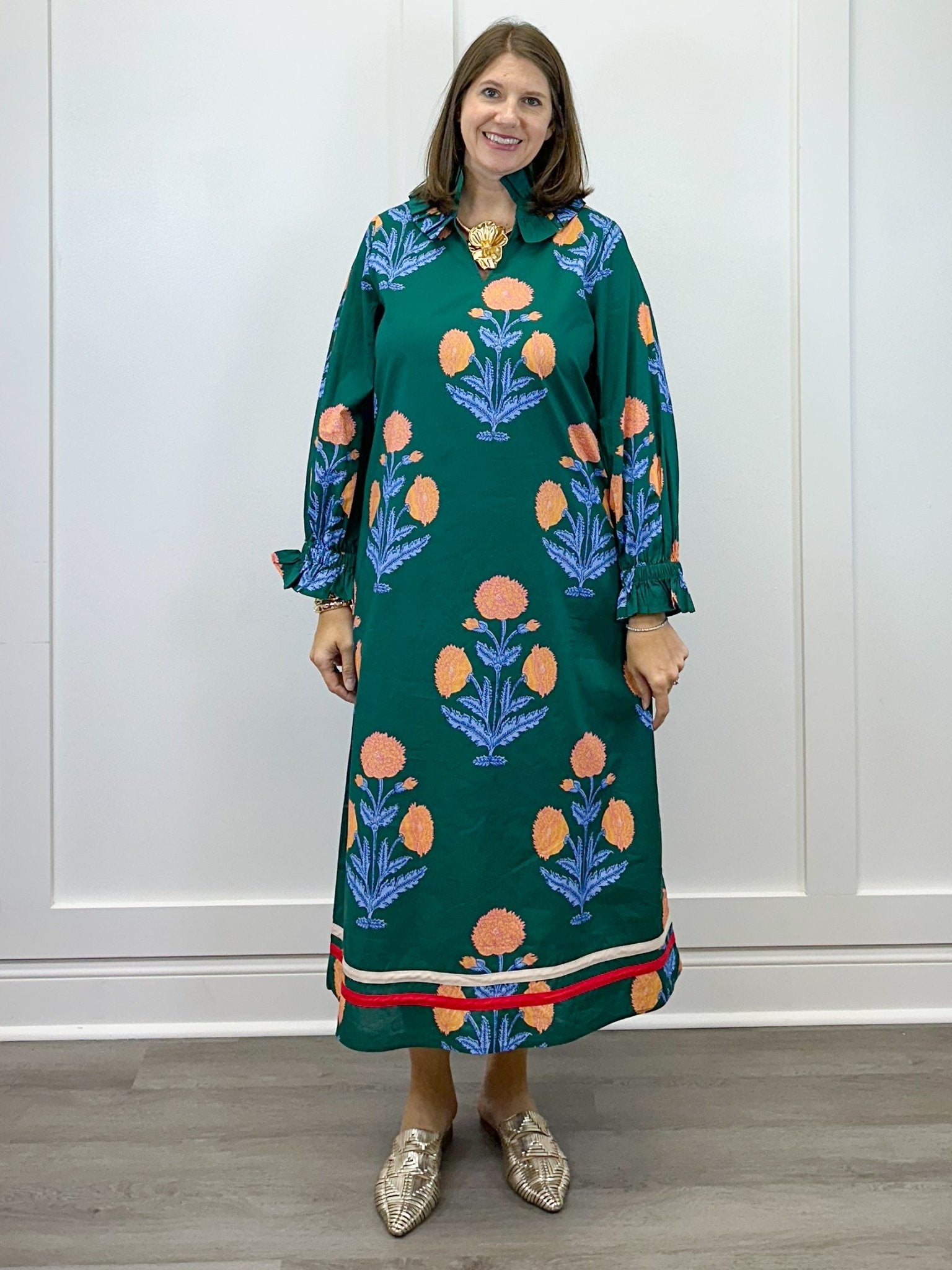 Verdant Garden Dress - Hunter Green Long Dresses Jodifl