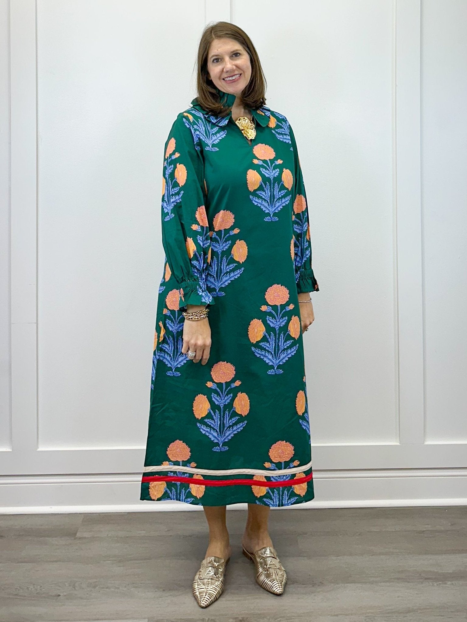 Verdant Garden Dress - Hunter Green Long Dresses Jodifl