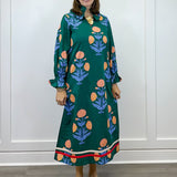Verdant Garden Dress - Hunter Green Long Dresses Jodifl