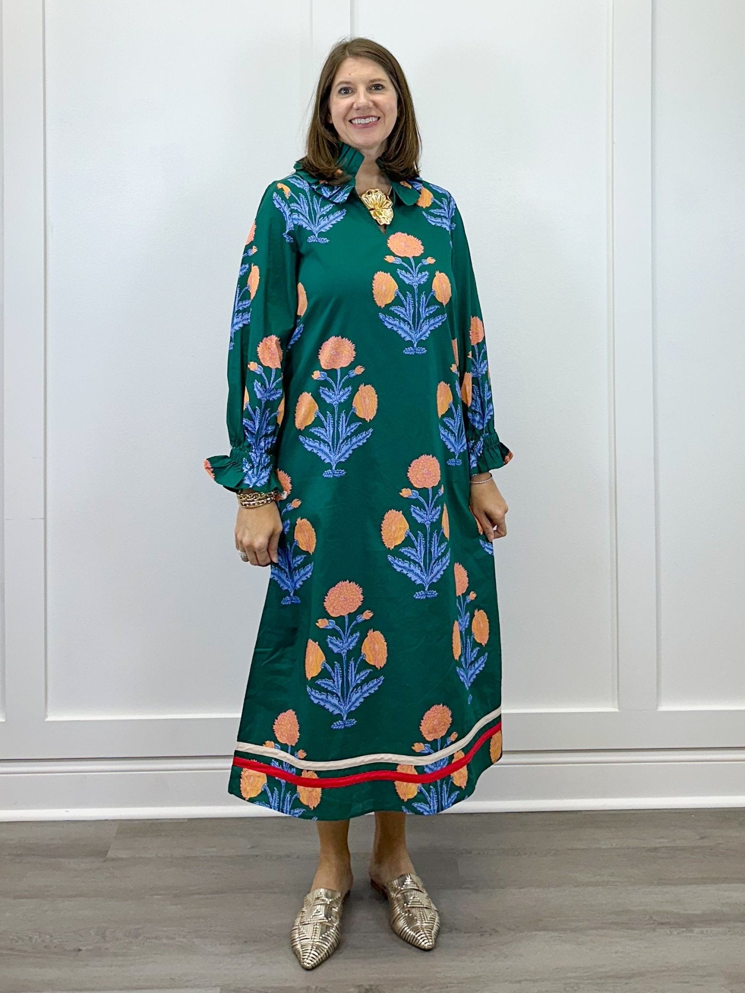 Verdant Garden Dress - Hunter Green Long Dresses Jodifl