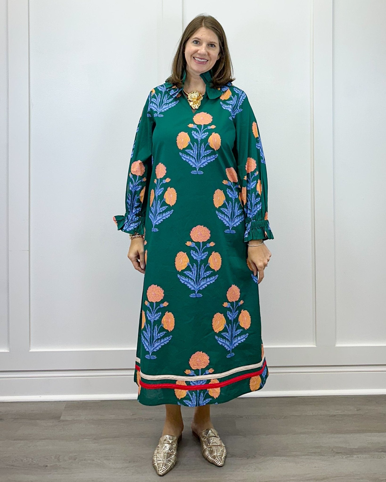 Verdant Garden Dress - Hunter Green Long Dresses Jodifl