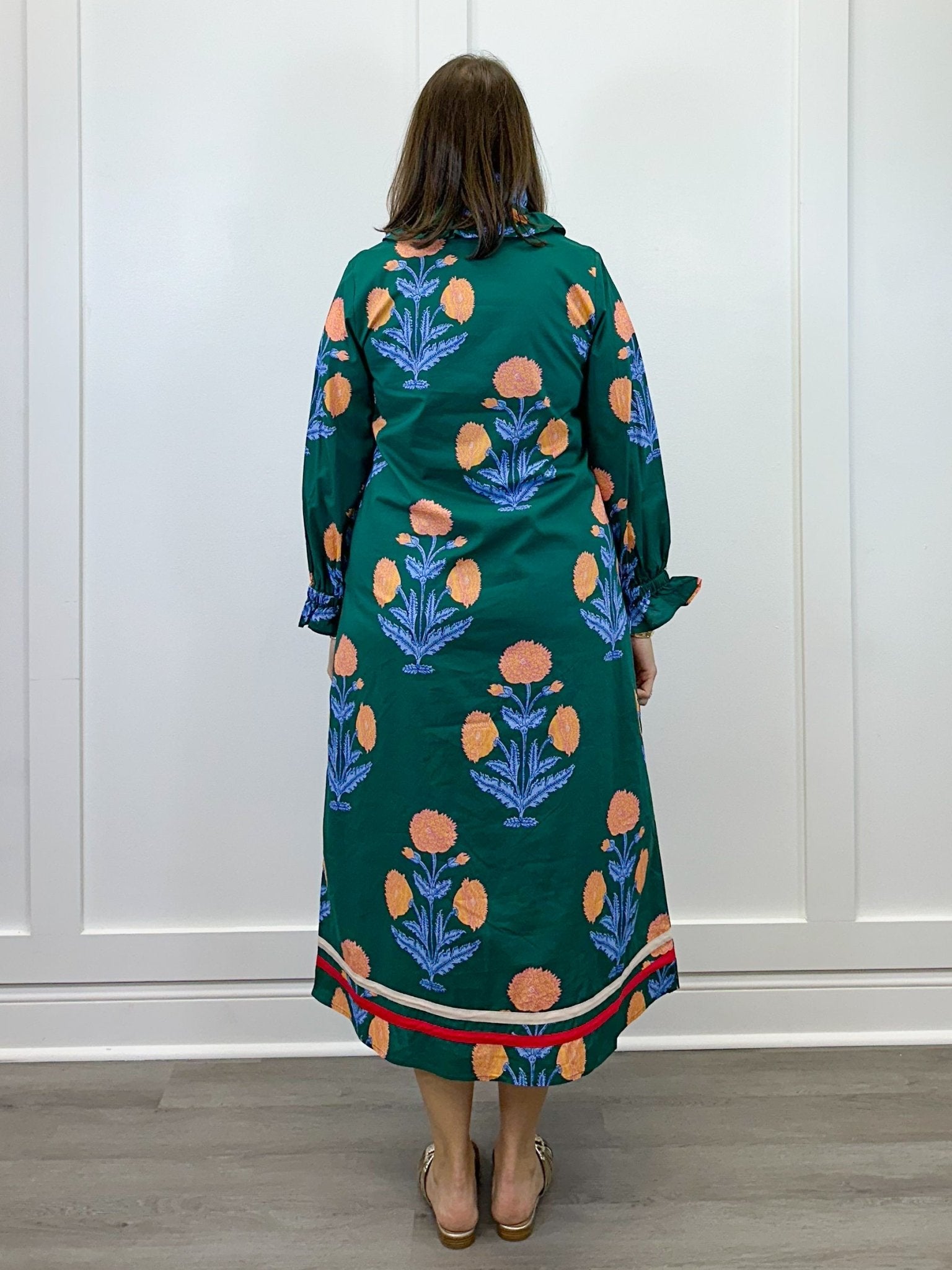 Verdant Garden Dress - Hunter Green Long Dresses Jodifl