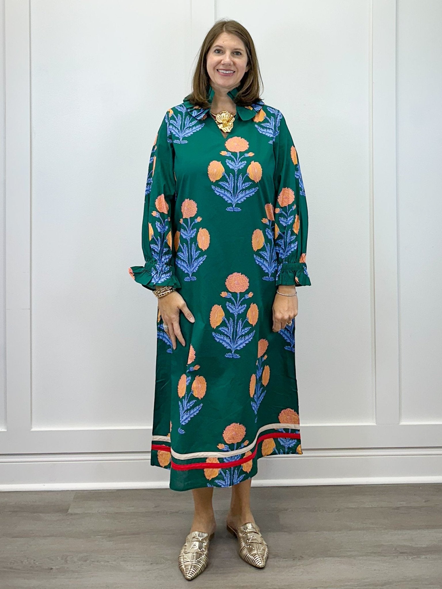 Verdant Garden Dress - Hunter Green Long Dresses Jodifl