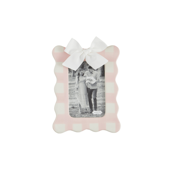 Vertical Pink Bow Frame Home Decor Mudpie