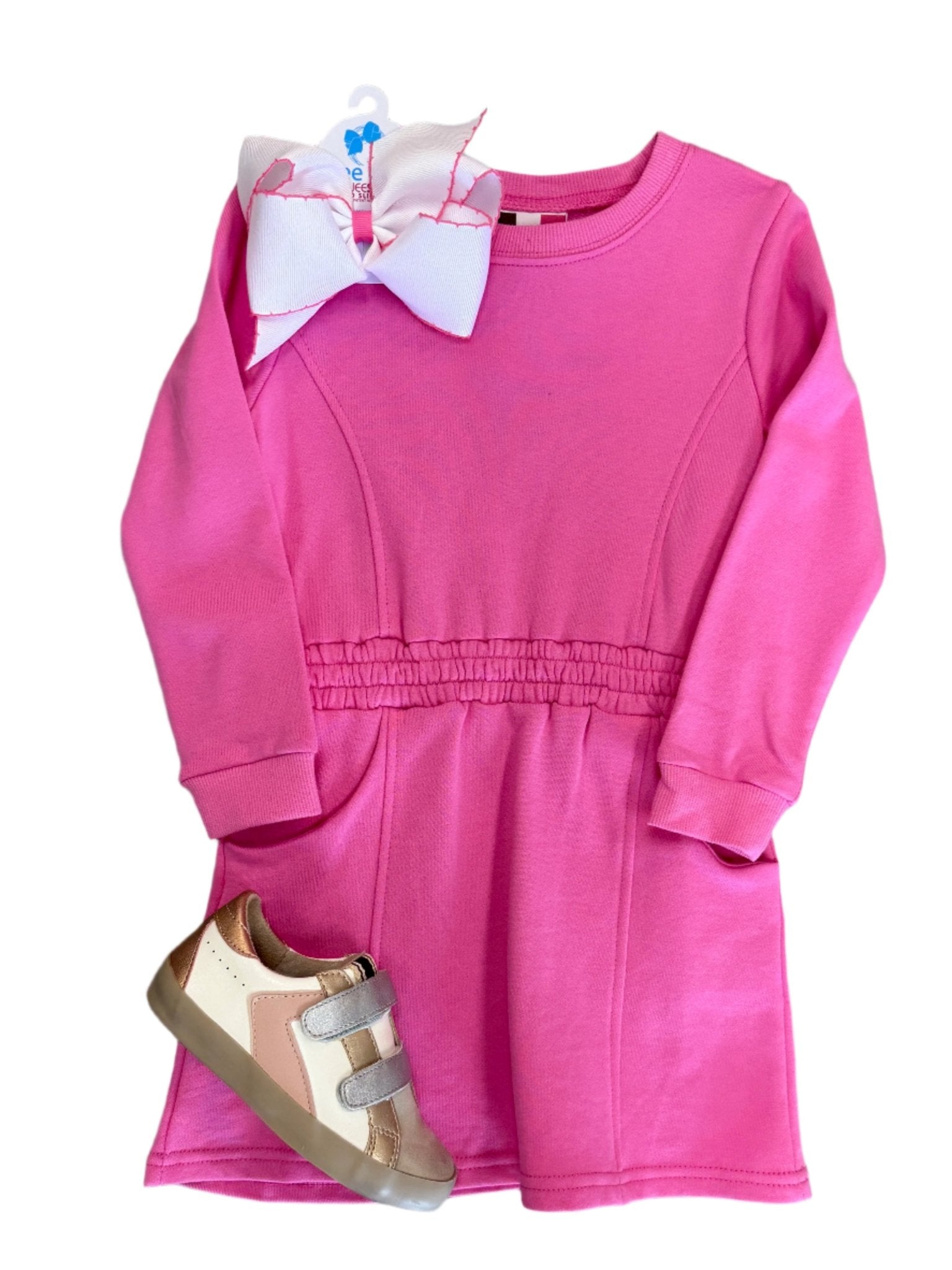 Vivi Sweatshirt Dress - Pink Girls Play Dresses Banana Split