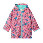 Watercolour Doodles Zip Up Rain Jacket Girls Outerwear Hatley