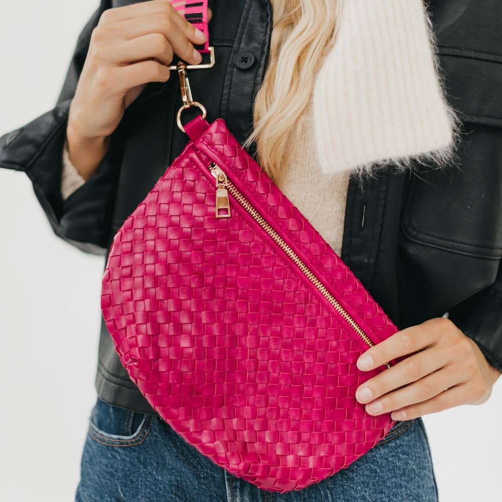 Westlyn Woven Bum Bag : Fuchsia Purses + Totes Pretty Simple