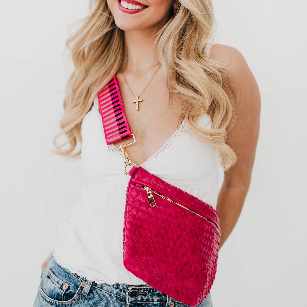 Westlyn Woven Bum Bag : Fuchsia Purses + Totes Pretty Simple