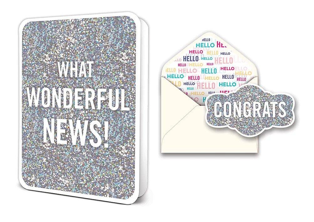 What Wonderful News! Deluxe Greeting Card Paper Goods Studio Oh!
